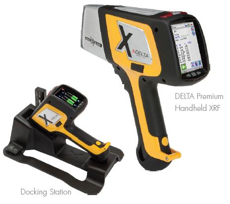 Delta Handheld XRF in docking station
